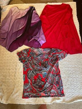 Plus Size 2X Women’s Blouse Bundle Dressy Tops Tunic Lot 4 Pieces